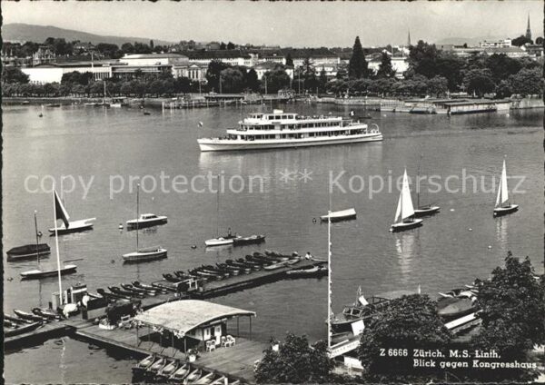 Faehre Ferry Bac Traghetto-- M.S. Linth Zürich Kongresshaus