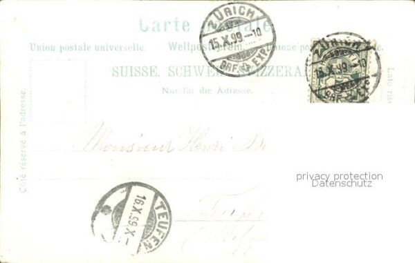 Goldfensterkarte Nr. 945 Zürich Landesmuseum Verlag Karl Bra – Bild 2