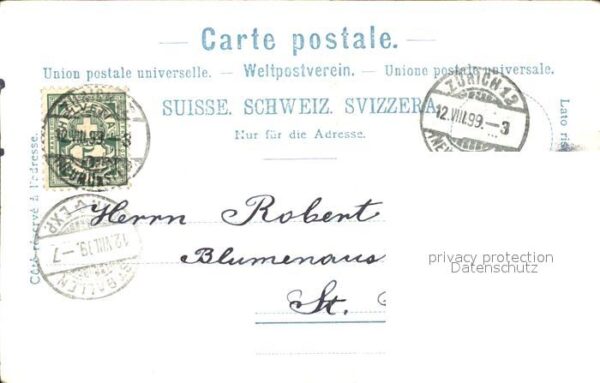 Goldfensterkarte Nr. 944 Zürich Tonhalle Verlag Karl Braun – Bild 2