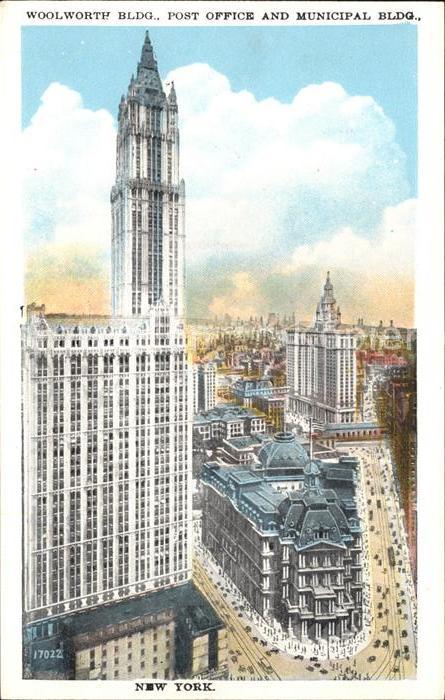 New York City Woolworth bldg. post office municipal b