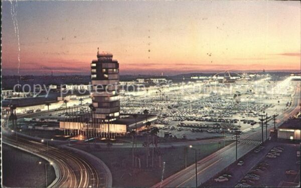 Los Angeles California Sunset at Los Angeles international air