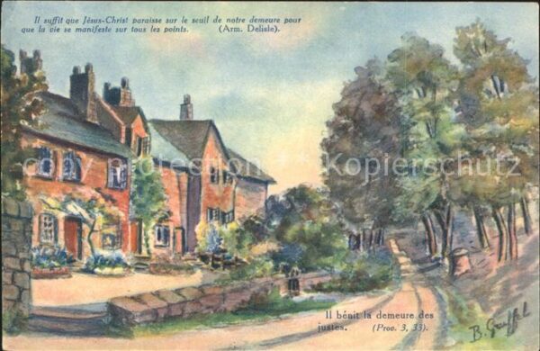 Kuenstlerkarte Cottages Angleterre