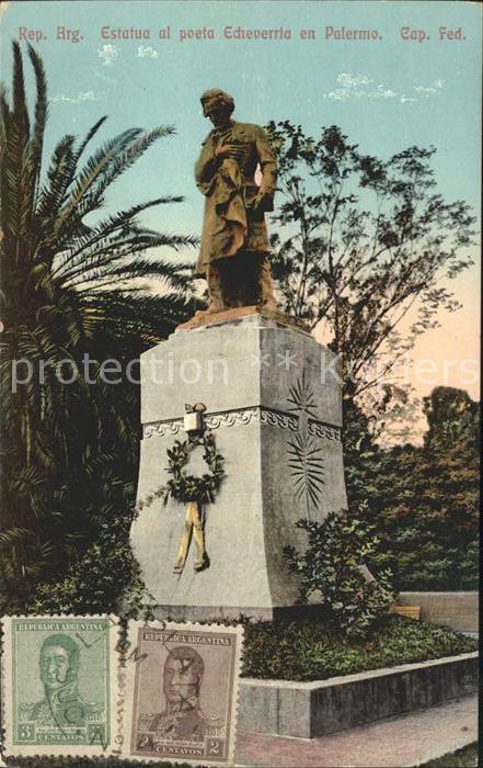 Palermo Buenos Aires Estatua al poeta Echeverria