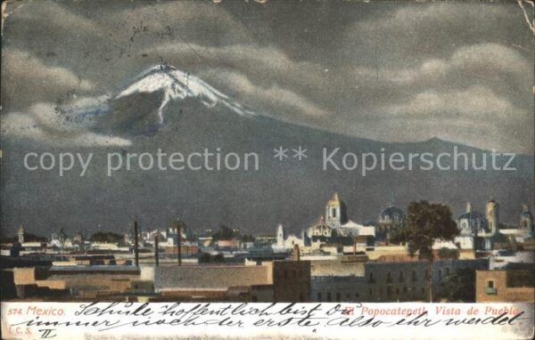 Mexico Popocatepetl Vista de Pueblo