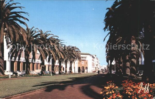 Rabat Marokko Avenue Mohammed V et la poste