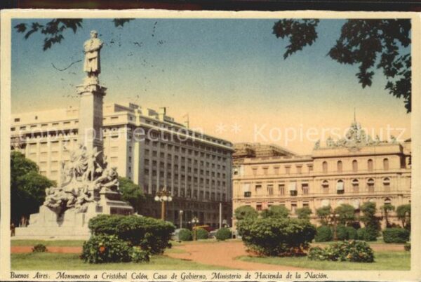 Buenos Aires Monumento Cristobal Colon Casa Gobierno