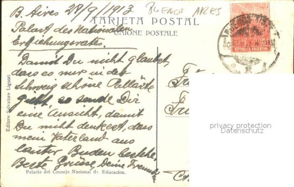 Buenos Aires Künstlerkarte Salvatore Liguori Palacio – Bild 2