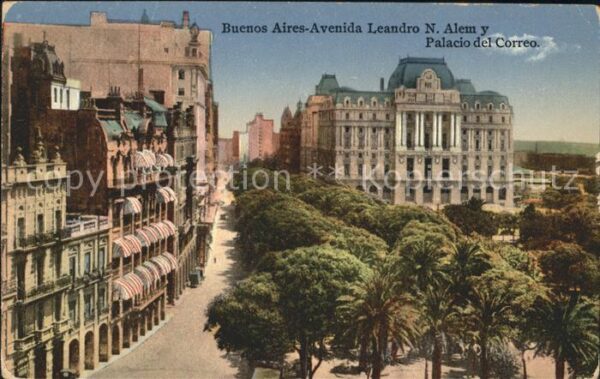 Buenos Aires Avenida Leandro N. Aleml y Palacio del