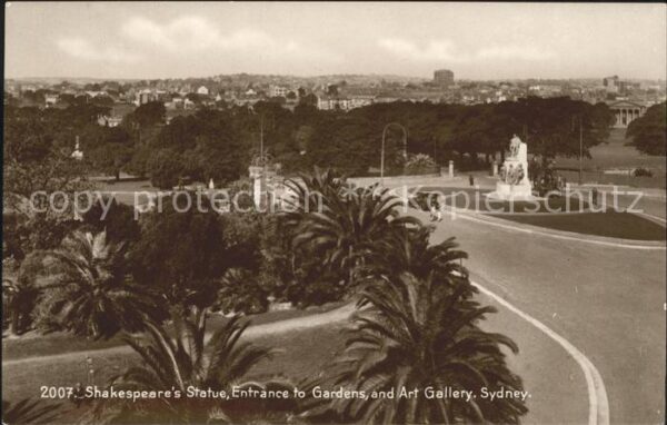 Sydney New South Wales Shakesperares Statue Art Gallery