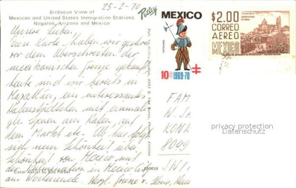 Nogales Arizona Fliegeraufnahme Mexican and United Stat – Bild 2