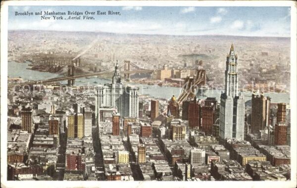 New York City Fliegeraufnahme Brooklyn and Manhattan