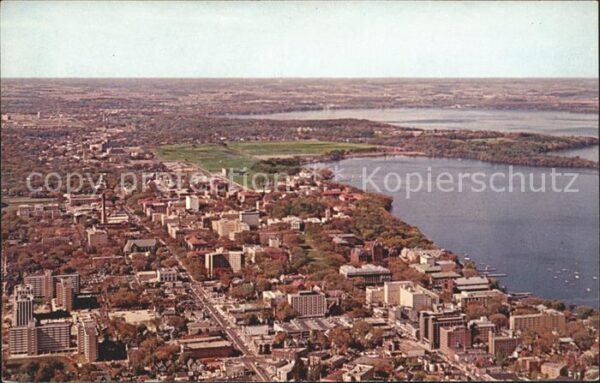 Madison Wisconsin Air view of University of Wisconsin