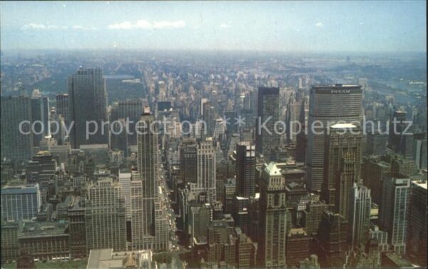 New York City North view of Manhatten as seen from Em