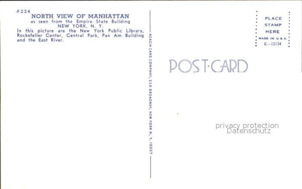 New York City North view of Manhatten as seen from Em – Bild 2