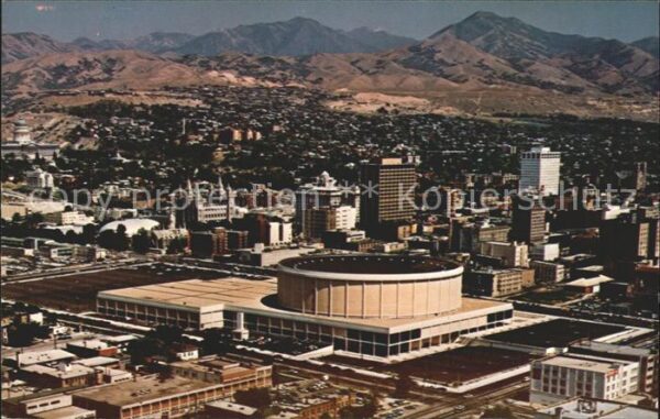 Salt Lake City Salt Palace Civic Auditorium Mountains