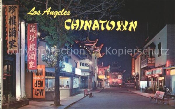 Los Angeles California Street Scene Chinatown at night