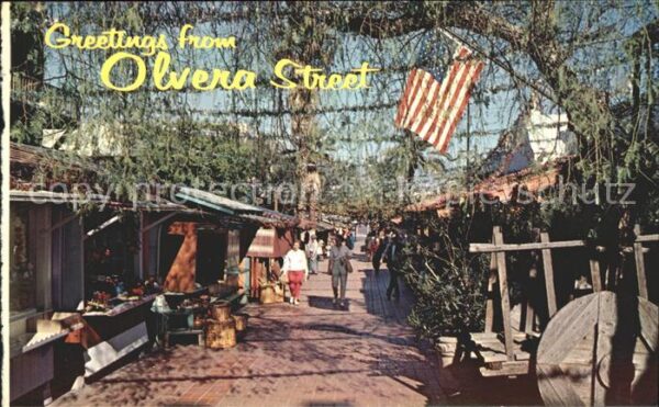 Los Angeles California Olvera Street Mexican shops