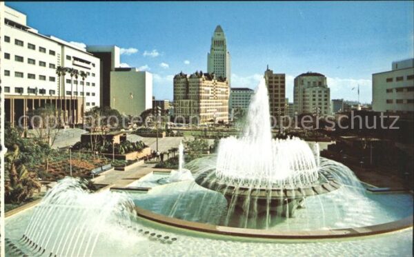 Los Angeles California The Mall and Fountain of Civic Center C