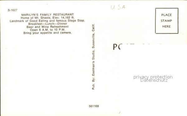 Mount Shasta Marilyn's Family Restaurant Postkutsche – Bild 2
