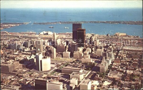 Toronto Canada Aerial view of Downtown Toronto Bay Har