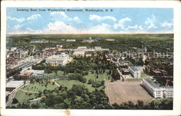 Washington DC Looking East from Washington Monument