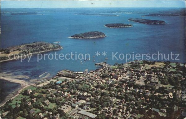 Bar Harbor Frenchman's Bay Porcupine Island aerial