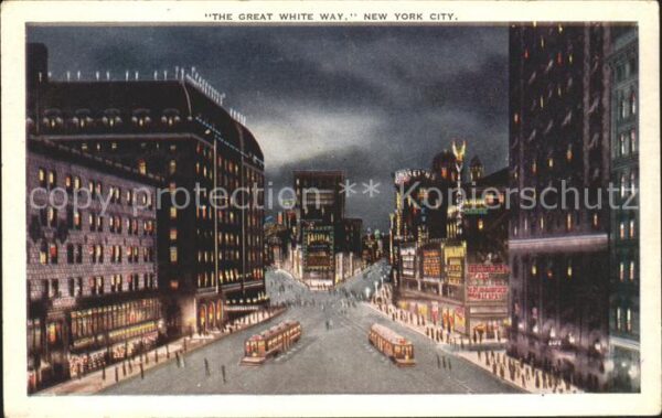 New York City The Great White Way Broadway at night