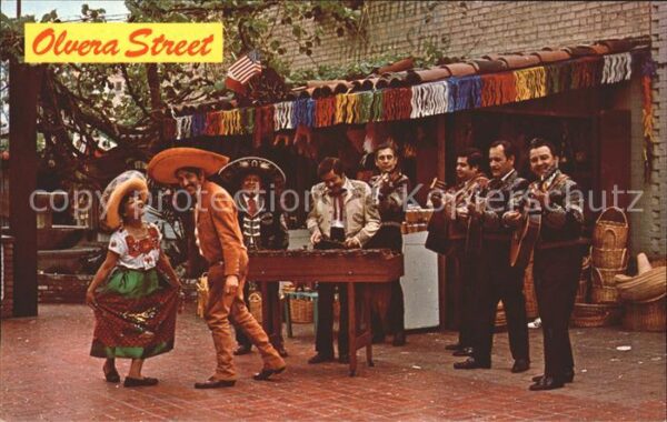 Los Angeles California Olvera Street Mariachi Band festive hol