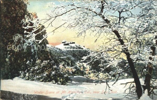San Jose California Winter scene at Mount Hamilton