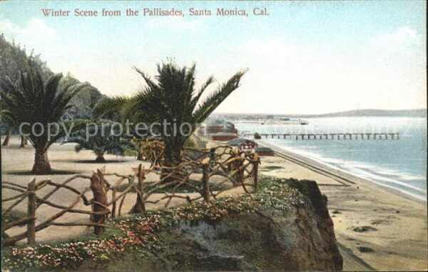 Santa Monica Winter scene from the Pallisades Beach