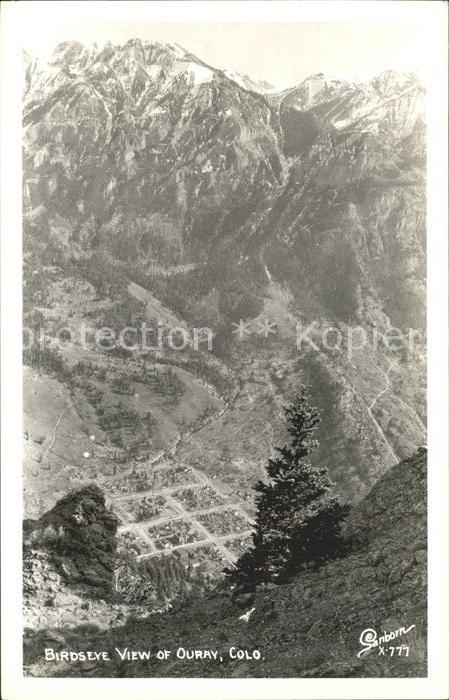 Ouray Panorama Birdseye view Mountains