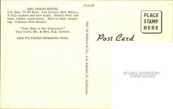 Las Cruces New Mexico Del Prado Motel Swimming Pool – Bild 2