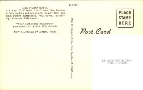 Las Cruces New Mexico Del Prado Motel Swimming Pool – Bild 2