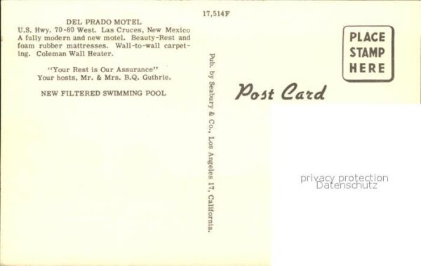 Las Cruces New Mexico Del Prado Motel Swimming Pool – Bild 2