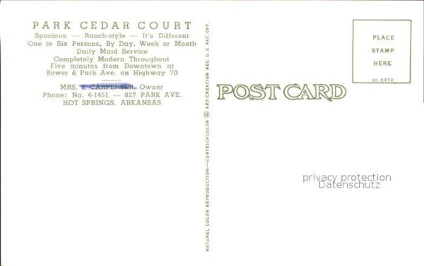 Hot Springs Arkansas Park Cedar Court – Bild 2