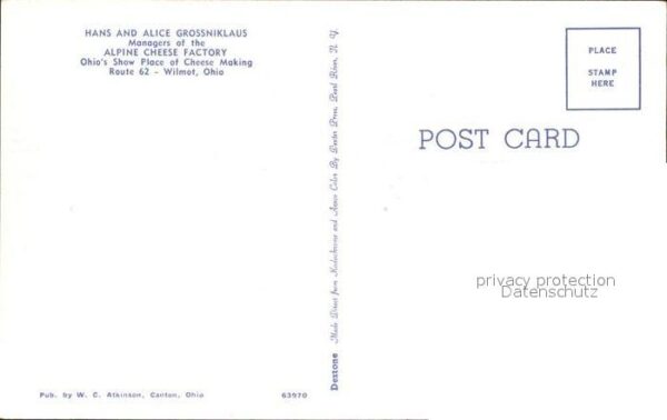 Wilmot Ohio Alpine Cheese Factory Hans and Alice Gr – Bild 2