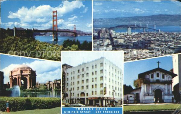 San Francisco California Golden Gate Bridge Palace of Fine Arts