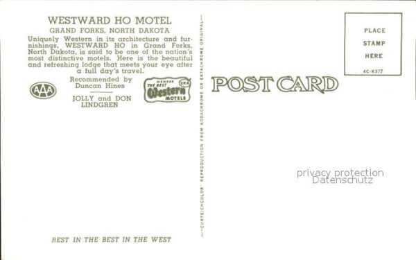 Grand Forks North Dakota Westward HO Motel – Bild 2
