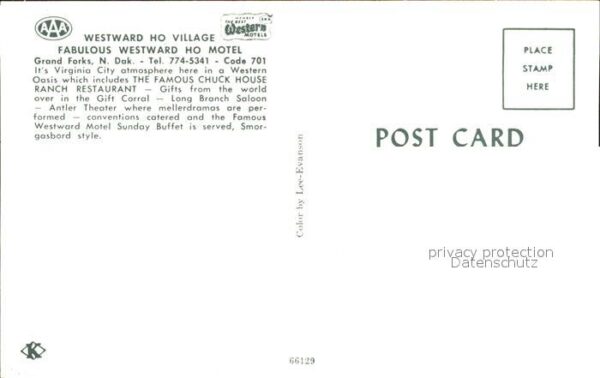 Grand Forks North Dakota Westward HO Village Motel – Bild 2