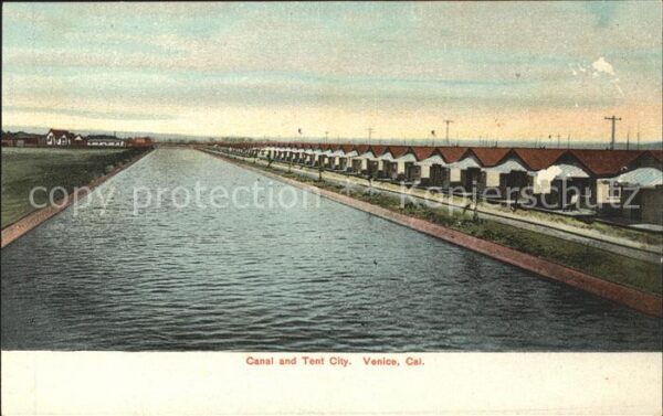 Venice  Venedig Venezia IT Canal and Tent City