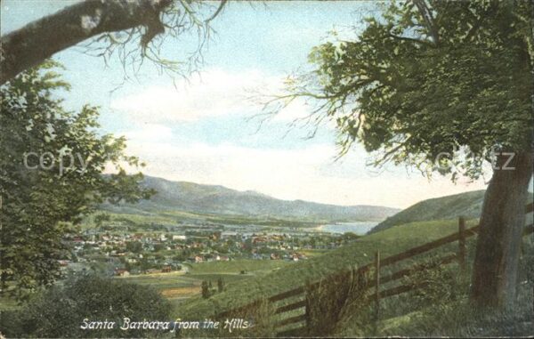 Santa Barbara California Panorama view from the Hills