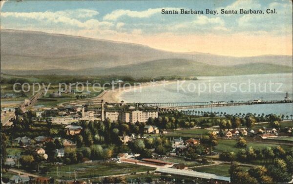 Santa Barbara California Panorama of Santa Barbara Bay