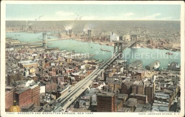 New York City Brooklyn and Manhattan Bridges