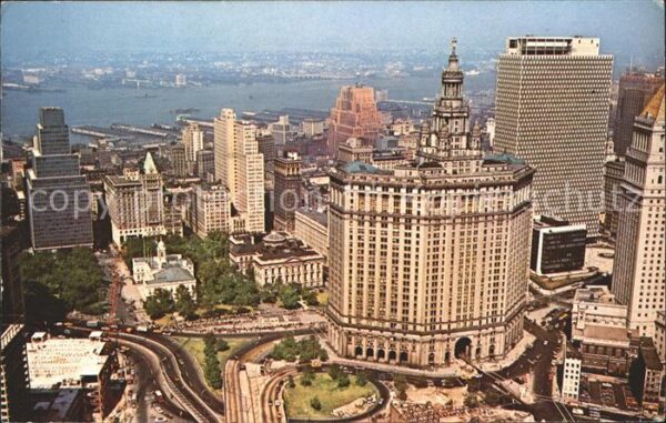New York City Skyline Downtown Municipal Building Cit