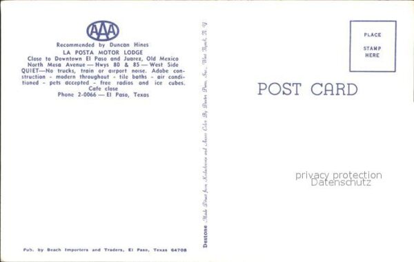 El Paso Texas La Posta Motor Lodge – Bild 2