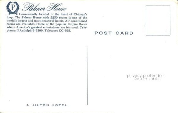 Chicago Illinois Palmer House Hilton Hotel – Bild 2