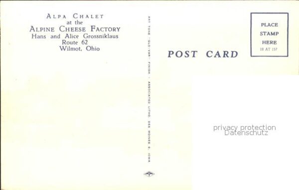 Wilmot Ohio Alpa Chalet Alpine Cheese Factory – Bild 2