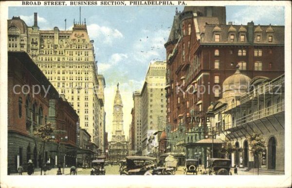 Philadelphia Pennsylvania Broad Street Business Section Autos