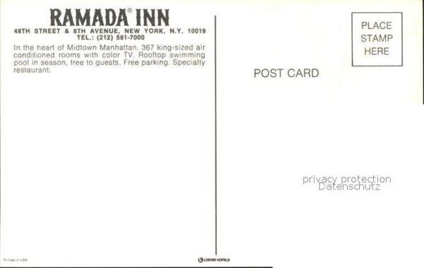 New York City Hotel Ramada Inn 48th Street – Bild 2