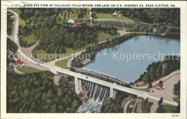 Clayton Georgia Fliegeraufnahme Tallulah Falls Bridge a